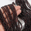 Granat kula fasetowana 4mm [sznur 39cm]