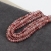 Kwarc truskawkowy oponka fasetowana 5x3mm [sznur 39cm]