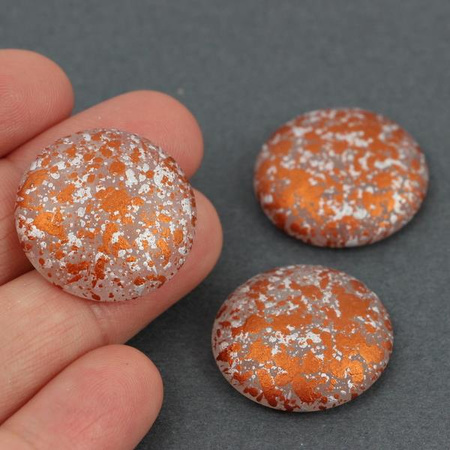 Kaboszon Les Perles par Puca Crystal Mat Tweedy Gold 25mm