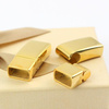 Zapięcie magnetyczne płaskie złote stal szlachetna