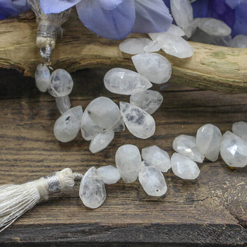 Kamień księżycowy łezka briolette fasetowana 12x8mm [3szt]