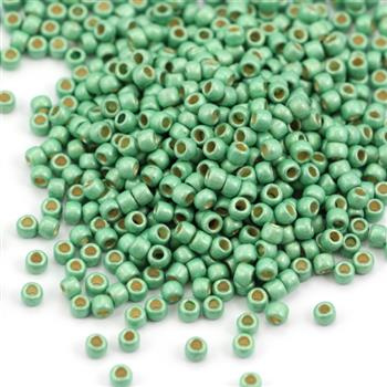 Toho Round 08/0  PermaFinish - Frosted Galvanized Mint Green [10g]