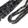 Obsydian śnieżny kula gładka 6mm [sznur 39cm]