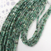 Szmaragd kula fasetowana 3mm [sznur 39cm]