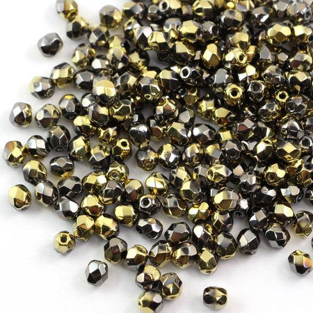 Fire Polish 4mm Crystal California Graphite [20szt]