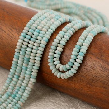 Amazonit oponka gładka 4x2mm [sznur 39cm]