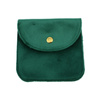 Welurowa torebka kieszonka z zatrzaskiem zielona szmaragdowa 10x10cm