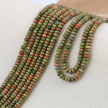 Unakit oponka gładka 4x2mm [sznur 39cm]