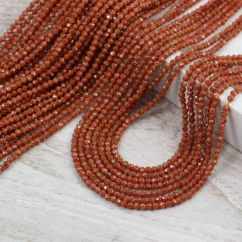 Piasek pustyni kula fasetowana 2mm [sznur 39cm]