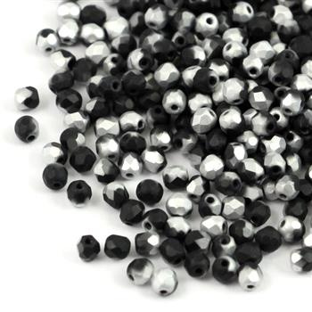 Fire Polish 3mm Jet Labrador Matte [40szt]