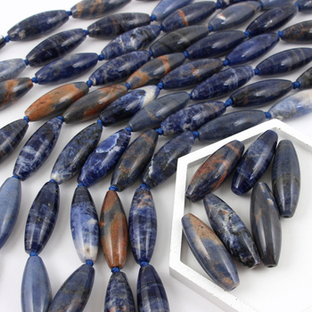 Sodalit oliwka gładka 40x15mm