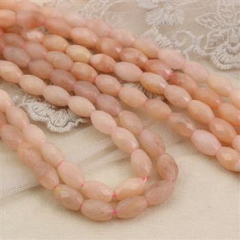 Awenturyn różowy oliwka fasetowana 12x8mm