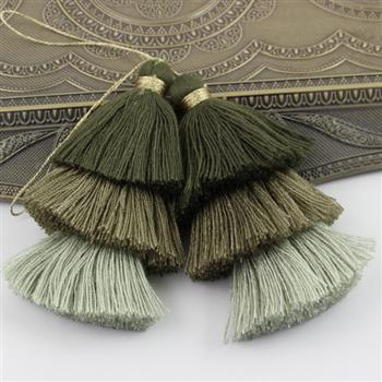 Chwost potrójny khaki mix 75x40mm