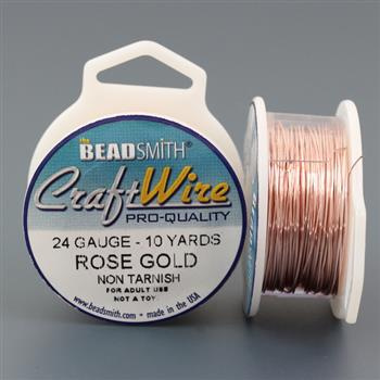 Beadsmith Drut miedziany ROSE GOLD 0,5mm/9,2m