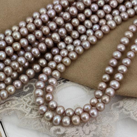 Perła słodkowodna złoto-beżowa kula 7mm