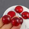 Kaboszon szklany Siam Ruby moneta 20mm