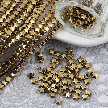 Hematyt złoty gwiazdka 4mm [10szt]