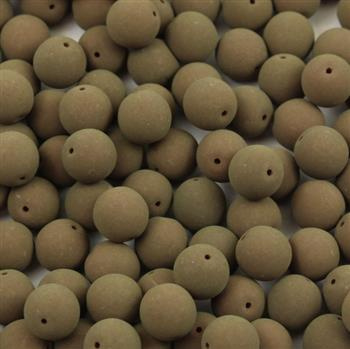 Round Beads Mat Velvet Moss Green 8mm [10szt]