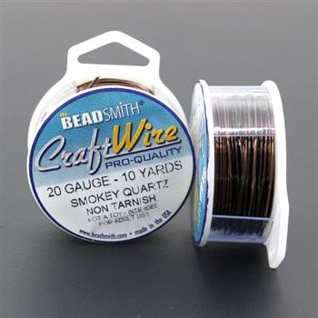 Beadsmith Drut miedziany SMOKEY QUARTZ 0,8mm/9,2m