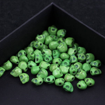 Howlit zielony czaszka 8x7mm