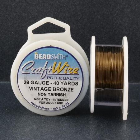 Beadsmith Drut miedziany VINTAG BRONZE 0,3mm/36,8m