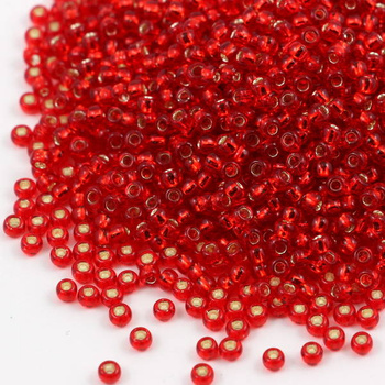 Toho Round 8/0  Silver-Lined Siam Ruby [10g]