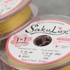 Japońska linka stalowa jubilerska SakuLux 7-splotowa Metallic Gold 0,30mm [szpula 30m]