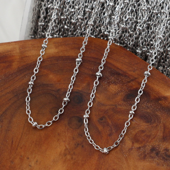 Łańcuszek z oponkami 2x1mm stal szlachetna [1metr]