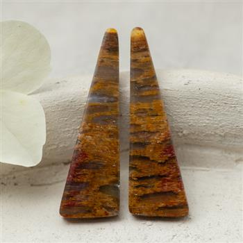 Kaboszony fossil palmowy 38x12x3mm [para]