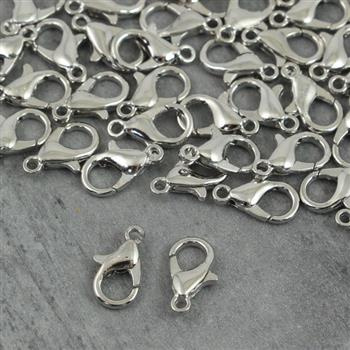 Zapięcie karabińczyk srebrny 12x6mm