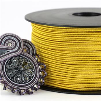 Sznurek sutasz acetat ITALY 2,5mm mustard [1metr]