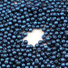 Round Beads Jet Polychrome Dark Blue Capri 3mm [50szt]