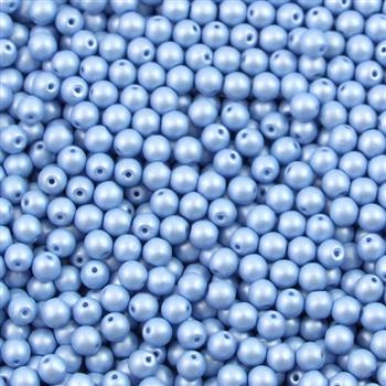 Round Beads Powdery - Pastel Blue 6mm [20szt]