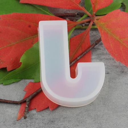 Forma silikonowa do odlewów z żywicy litera J 4cm