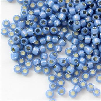 Toho Round 8/0 Silver-Lined Milky Montana Blue [10g]