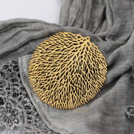 Zawieszka ażurowa złota drzewo stal szlachetna Gold 60mm