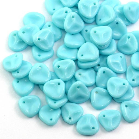 Rose Petals 8x7mm Light Turquoise Opaque [10szt]
