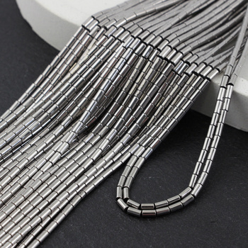 Hematyt szary wałek gładki 4x2mm [sznur 40cm]