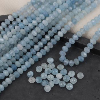 Akwamaryn oponka fasetowana 5x4mm