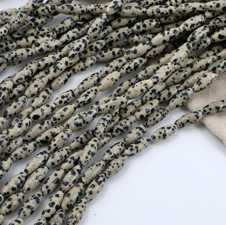 Jaspis dalmatyński oliwka gładka 16x6mm