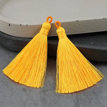 Chwost z pętelką żółty 70 mm