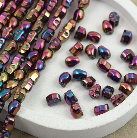 Hematyt złoto-różowy czaszka 8x6mm