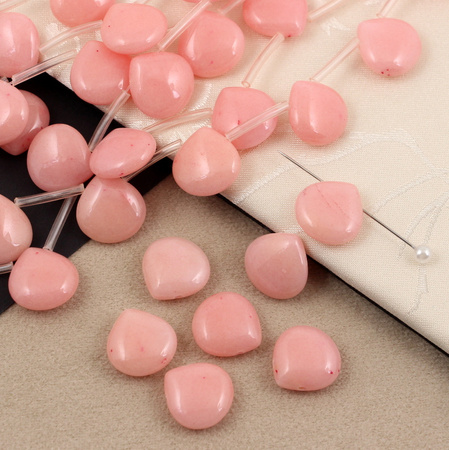 Jadeit łezka różowa 15mm