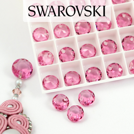 6430 Swarovski Classic Cut Pendant 8mm Rose