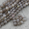 Agat szary orzech fasetowany 8mm