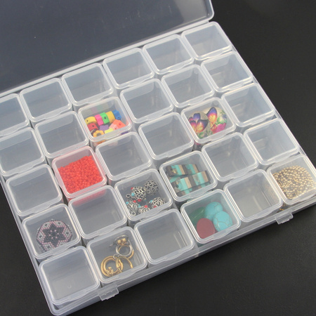 Organizer z 30 pojemnikami do przechowywania 21x17x3cm