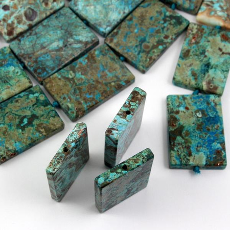 Jaspis akwarela prostokąt 49x35mm