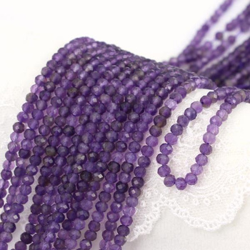 Ametyst oponka fasetowana 4x3mm [sznur 39cm]