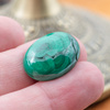 Kaboszon malachit naturalny owal 25x18mm II gat.