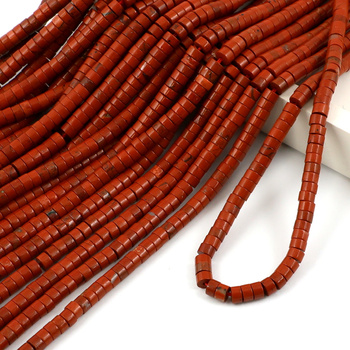 Jaspis czerwony dysk 4x2mm [sznur 38cm]